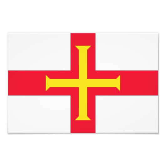 Guernsey Flag Foto Afdruk (Voorkant)