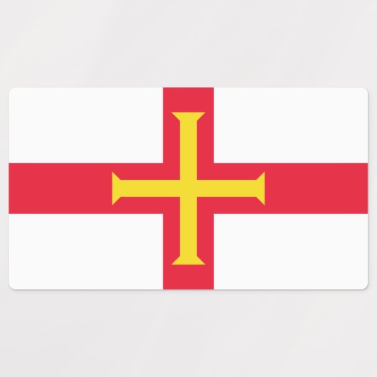 Guernsey Flag Labels (Design 2)