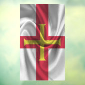 Guernsey Flag Raamsticker (Vel 3)