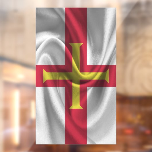 Guernsey Flag Raamsticker (Vel 2)