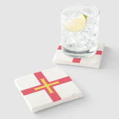 Guernsey Flag Stenen Onderzetter (Zijkant)