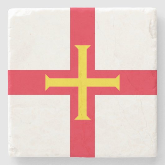 Guernsey Flag Stenen Onderzetter (Voorkant)