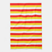 Guernsey flag stripes red yellow white pattern Nor Theedoek (Verticaal)
