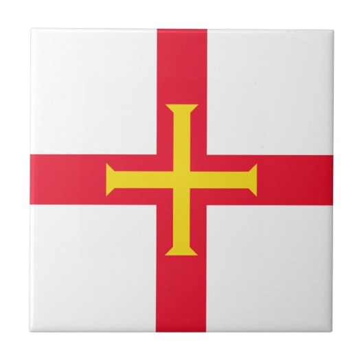 Guernsey Flag Tegeltje (Voorkant)