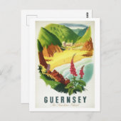 Guernsey Het Briefkaart van het Sunshine Island (Voorkant / Achterkant)