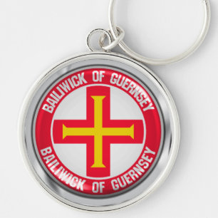Guernsey Round Emblem Sleutelhanger
