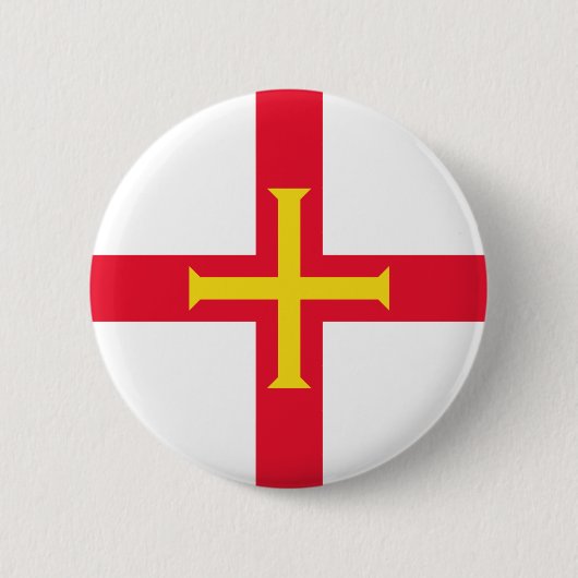 Guernsey vlag ronde button 5,7 cm (Voorkant)