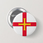 Guernsey vlag ronde button 5,7 cm (Voorkant /achterkant)