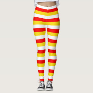 Guernsey vlag strepen rood geel wit patroon Nor Leggings