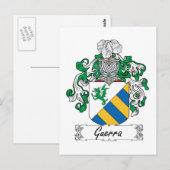 Guerra Family Crest Briefkaart (Voorkant / Achterkant)