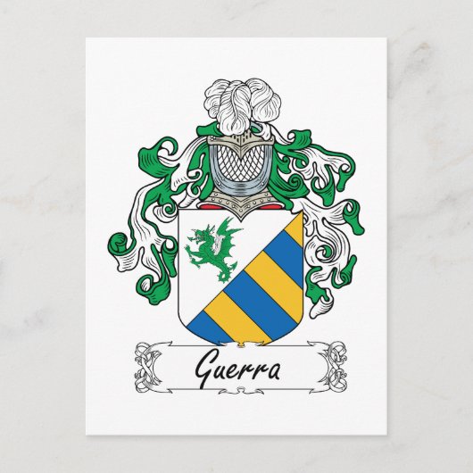Guerra Family Crest Briefkaart (Voorkant)