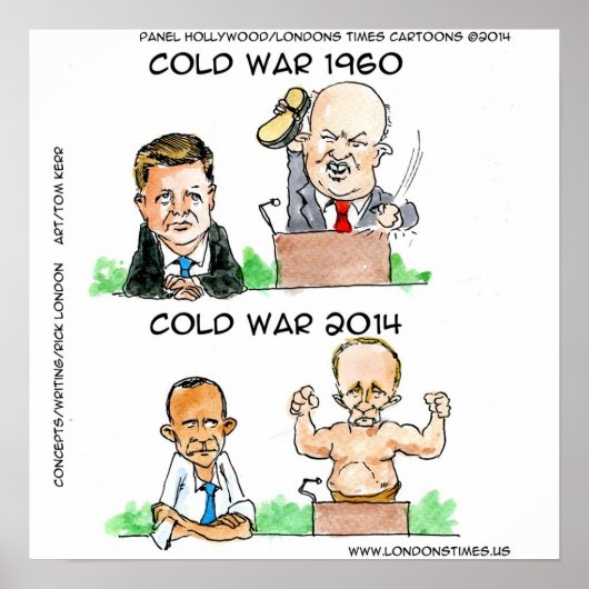 Guerre froide Ukraine Russie & USA Poster drôle (Devant)