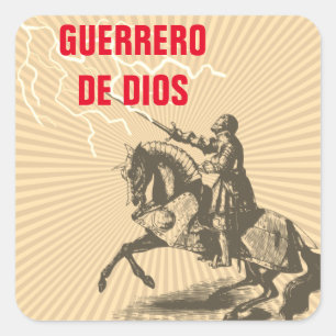 guerrero de Dios Vierkante Sticker