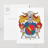 Guerrero Family Crest Briefkaart (Voorkant / Achterkant)