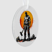 guerrier barbare médiéval fantasmeAcrylique orneme (devant)