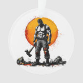 guerrier barbare médiéval fantasmeAcrylique orneme (devant)