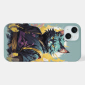 Guerrier Chat Ninja Gris Éclaboussure de Feu Cool (Verso Horizontal)