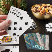 Guerrier de chat jouant aux cartes de jeu de (In Situ)