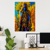 Guerrier de Steampunk en armure | AI Art Poster (Bureau à domicile)