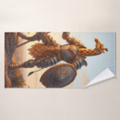 guerrier girafe (Serviette de bain)