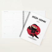 Guerrier mignon Ninja Calendrier des enfants noirs (Devant avec enveloppe)