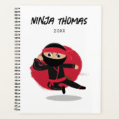 Guerrier mignon Ninja Calendrier des enfants noirs (Devant)