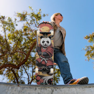 Guerrier Ours Panda Samouraï Skateboard