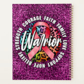 Guerrier rose Ruban Bleu Conscience du cancer du s (Dos)