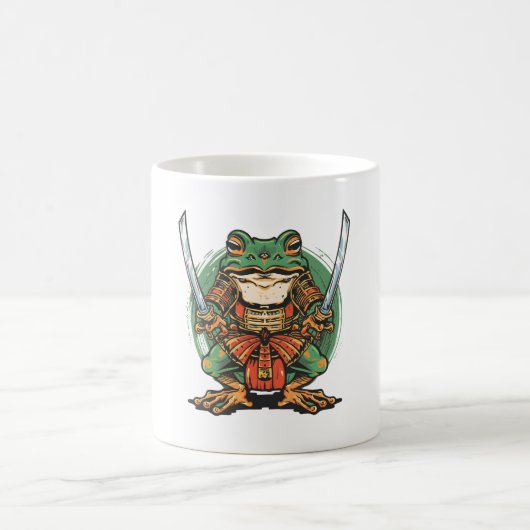 Guerrier samouraï grenouille Mug Classique (Centre)