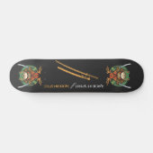 Guerrier samouraï grenouille Skateboard (Horz)