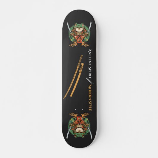 Guerrier samouraï grenouille Skateboard (Devant)