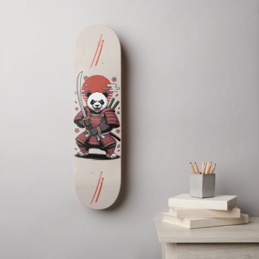 Guerrier Samouraï Panda Bear Skateboard (Art mural)