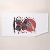 guerrier Samouraï Rat (Serviette de bain)