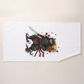 guerrier Samouraï Rat (Serviette de bain)
