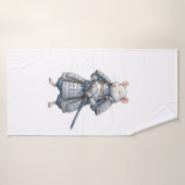 guerrier Samouraï Rat (Serviette de bain)