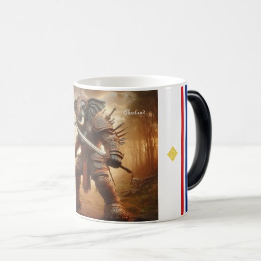Guerrier thaïlandais des éléphants de la Mug de la (Devant droit)
