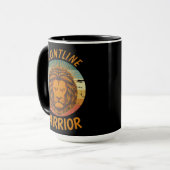 Guerrier urbain Lion jaune Frontline Guerrier Mug (Devant gauche)