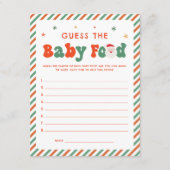 Guess Baby Food Christmas Baby shower Carte de jeu (Devant)