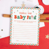 Guess Baby Food Christmas Baby shower Carte de jeu