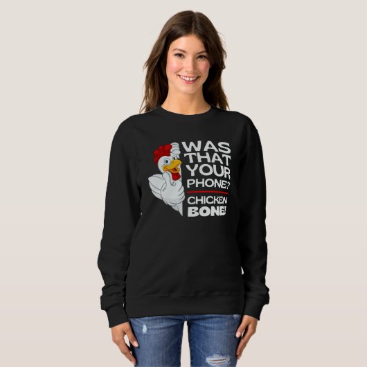 Guess Chicken Bone  Chicken Jokes Memes Chickens B Trui (Voorkant volledig)