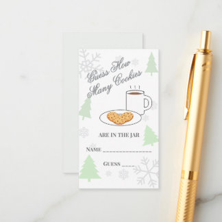 Guess How Many Cookies Baby Shower Informatiekaartje