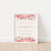 Guess How Many Pumpkins Are In The Jar Sign Poster