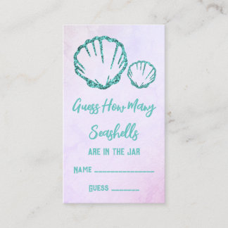 Guess How Many Seashells Baby Shower Informatiekaartje