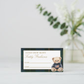 Guess How Many Teddy Grahams Baby Shower Game Informatiekaartje (Staand voorkant)