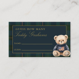 Guess How Many Teddy Grahams Baby Shower Game Informatiekaartje