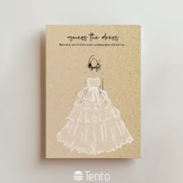 Guess The Dress - Vrijgezellenfeest spel Kaart