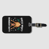 Guess What Reindeer Butt Christmas Joke Bagagelabel (Voorkant (horizontaal))