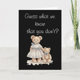 Guess What We Know – Gender Reveal Card Kaart