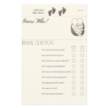 Guess Who - Baby Edition Game Kaart | Twin Baby Sh