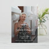 Guess Who's Retiring? Female Photo Invitation (Debout devant)